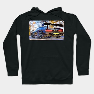 McLaren Senna Cartoon Drawing Action Print Hoodie